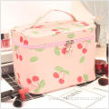 cosmetic storage bag female red canvas wash bag